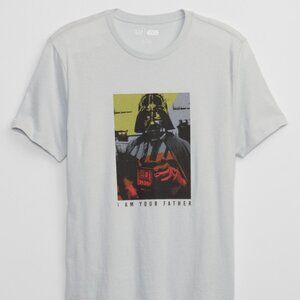 NWT GAP Star Wars Darth Vader Graphic T-Shirt Tee Shirt Trek Gray Men M L